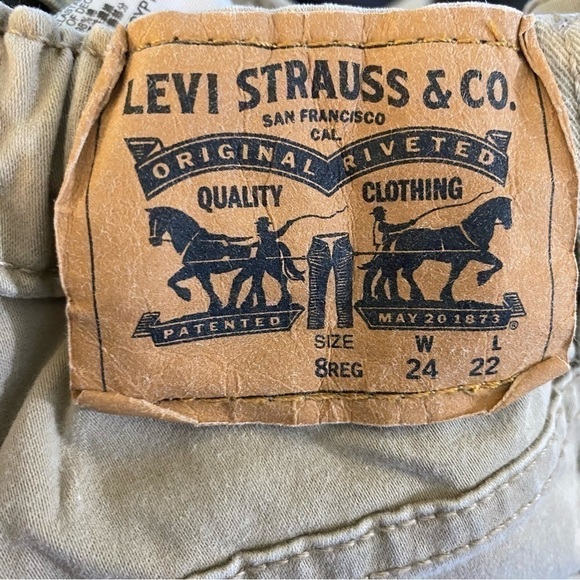 Levi’s 514 Straight Pant Khaki Beige 8 Regular - Picture 3 of 6
